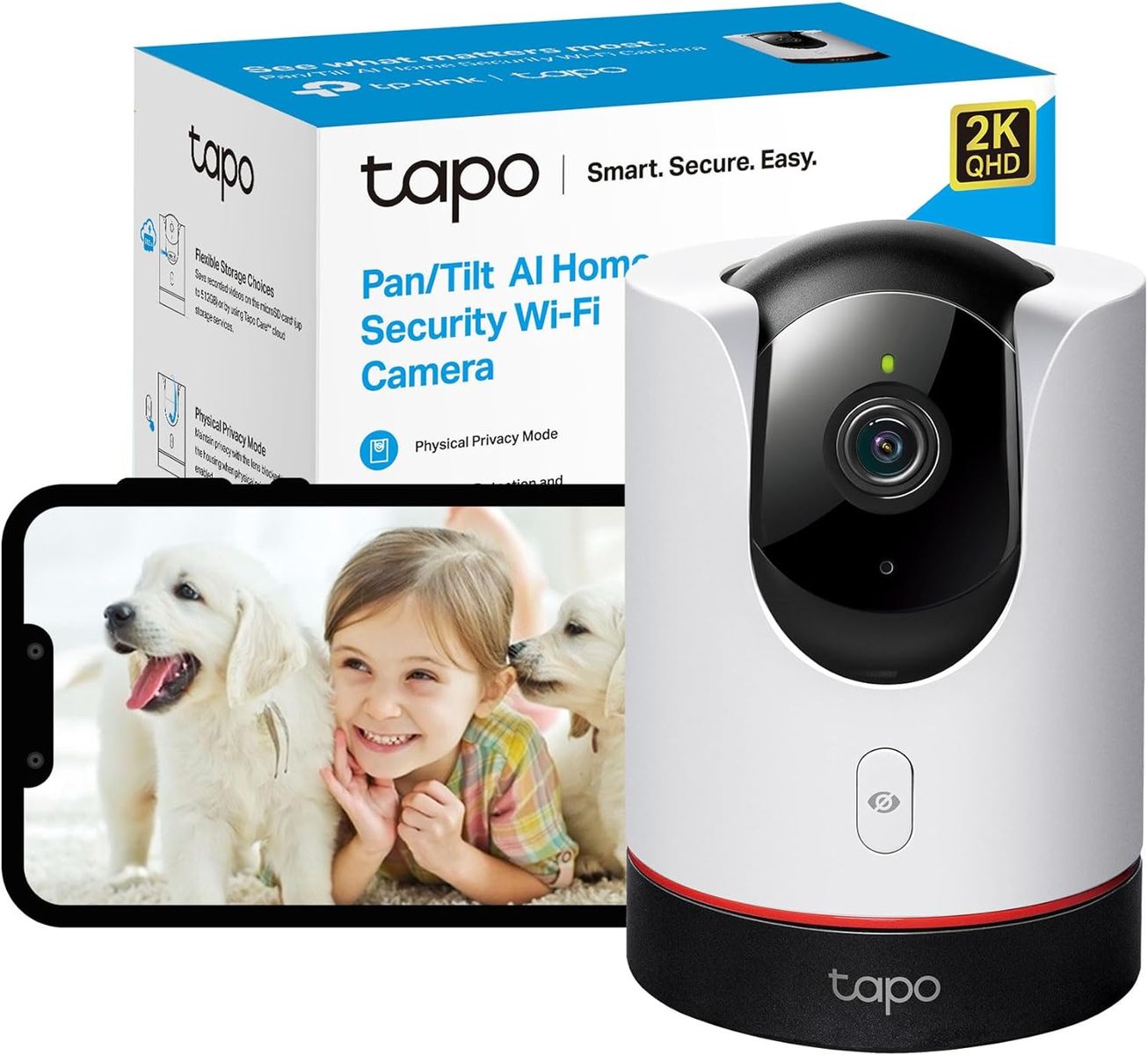 TP-LINK TAPO C225 PAN/TILT AI HOME SECURITY WI-FI CAMERA [4MP 2K QHD