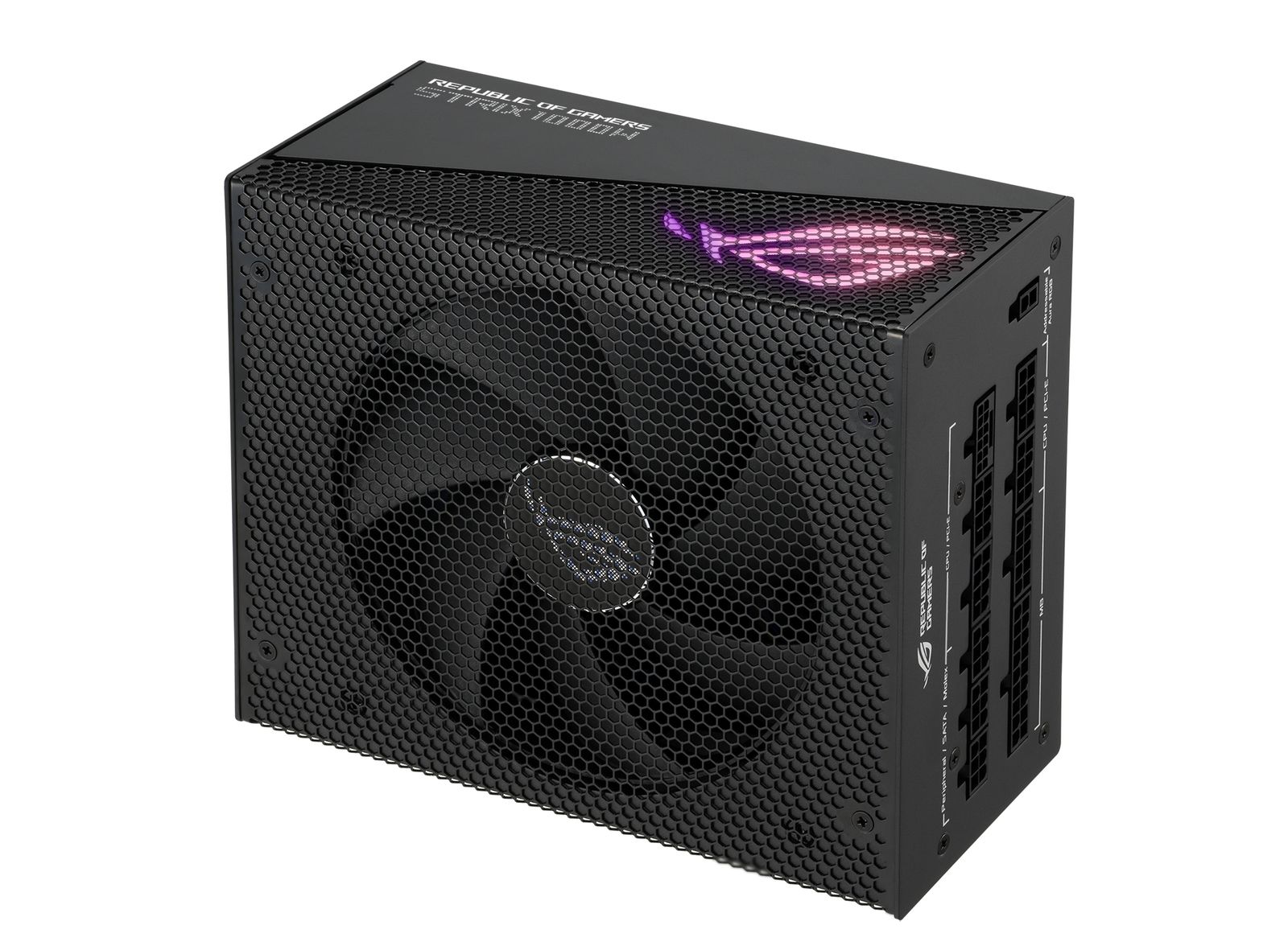 ASUS ROG Strix 1000W Gold Aura Edition Netzteil, 1000 W, 80 PLUS Gold, ATX 3.0, vollständig modular, 13,5 cm Lüfter, Aura Sync, Schwarz, EU
