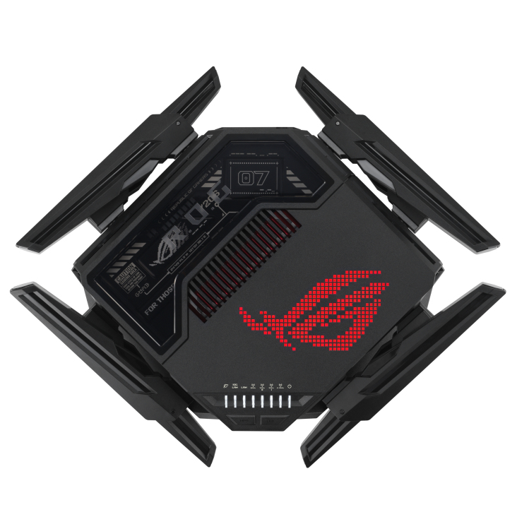 ASUS ROG Rapture GT-BE98 WLAN-Router Wi‑Fi 7 (802.11be) Quad-Band 10 Gbit Ethernet 6x LAN USB 3.2 Schwarz