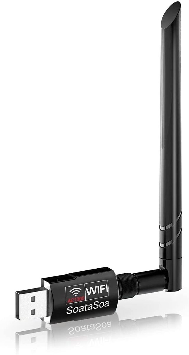 SoataSoa Wlan Adapter 1200Mbit / s (5.8G / 867Mbps + 2.4G / 300Mbps), WiFi Adapter USB 3.0 AC Dual-band Wireless Adapter, USB WiFi Adapter