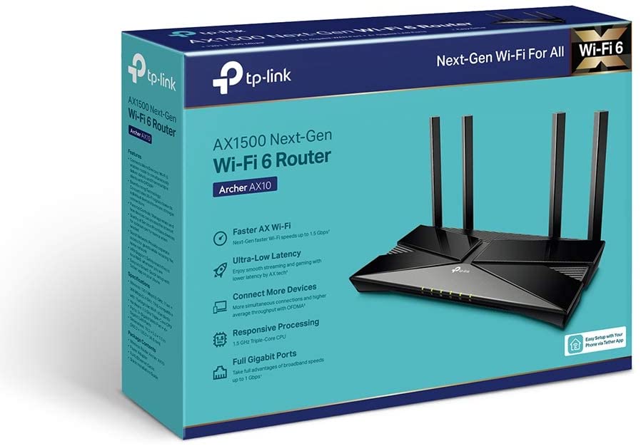 TP-Link Archer AX10 WLAN Router Gigabit Ethernet Dual-Band 2 4 GHz 5 GHz