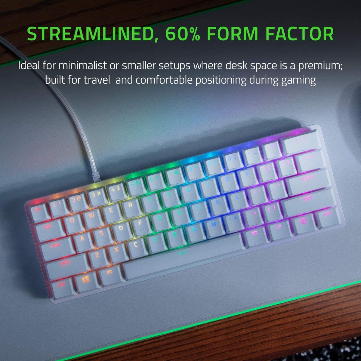 Razer Huntsman Mini Gaming Keyboard Optical Red Switches RGB Mercury US-Layout