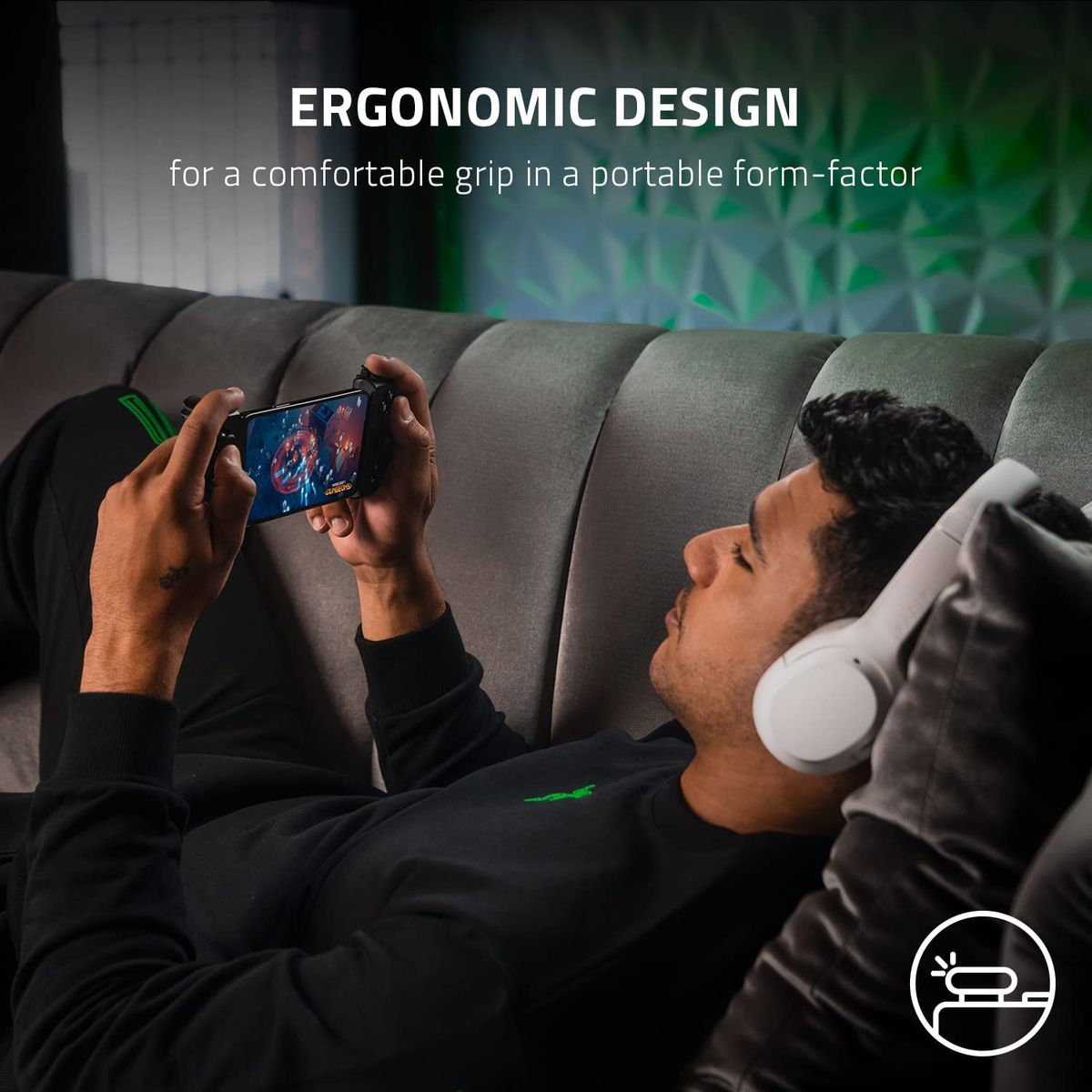 Razer Kishi V2 Mobile Gaming Controller for Android: Console Quality Controls - Universal Fit - Stream PC, Touch Screen Android Games - Customizable Triggers - Ergonomic Design