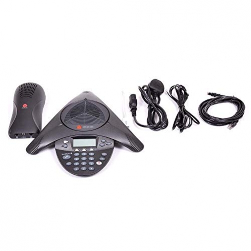 polycom SoundStation 2 LCD Audio Conference Phone (2200-16000-102) - (Generalu00fcberholt) - Kombi-Stecker