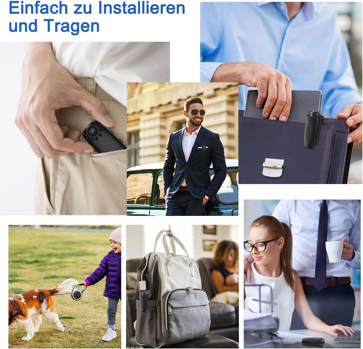 TDW Kleine Kamera ohne WLAN, HD 1080P Mini Überwachungskamera mit 32G SD Karte Aufzeichnung Kleine Kamera mit Bewegungserkennung Nachtsicht Mini Body Cam für Innen Aussen Überwachung