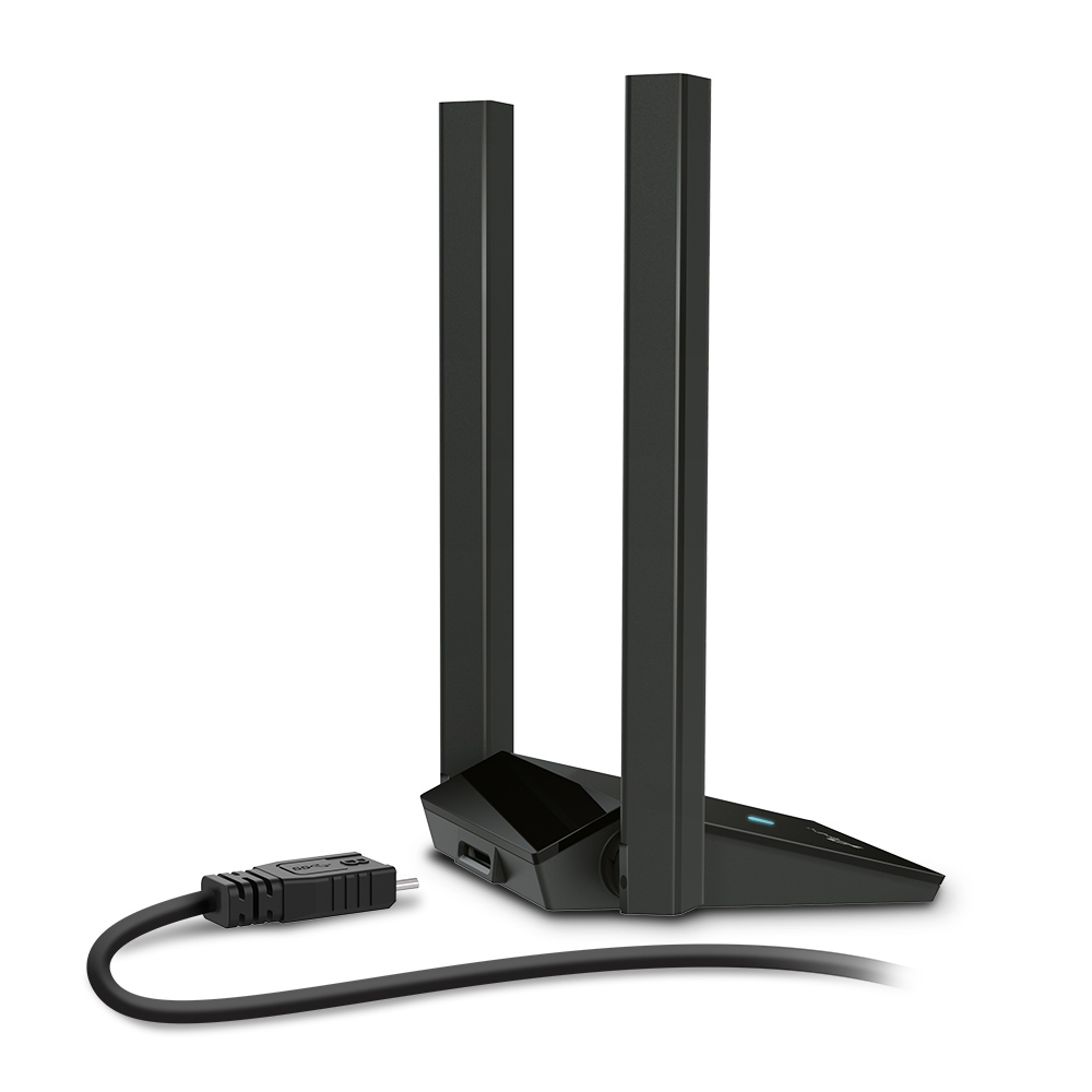 TP-Link Archer TX20U Plus WLAN Stick Für PC, WiFi 6 AX1800 Dual Band, USB 3.0, MU-MIMO, Antennen mit hoher Verstärkung, WPA3-Verschlüsselung, Kompatibel mit Windows 11/10, Schwarz, único Single WiFi 6 AX1800