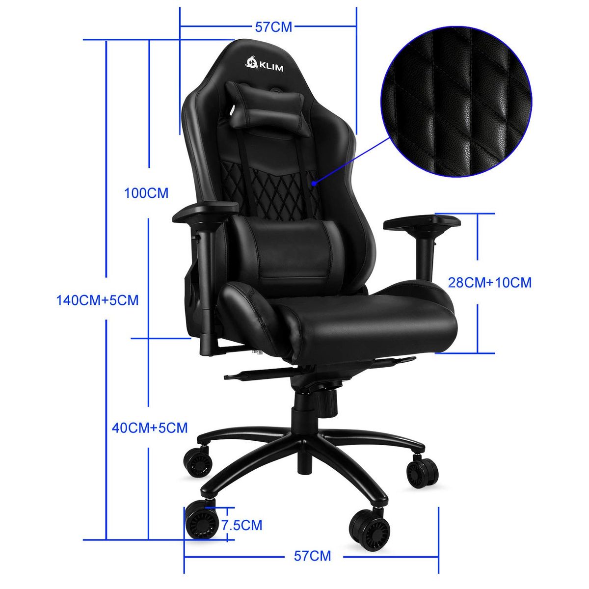 KLIM Esports Gaming Chair Fully Adjustable