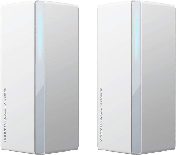 Xiaomi DVB4458GL Mesh System AX3000 NE WLAN-Router 2er-Pack, WiFi 6 AX3000, Gigabit-Ports, integriertes Mesh, bis 250 Geräte, Weiß