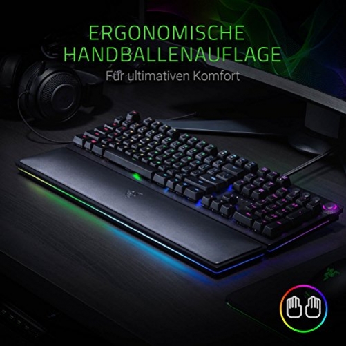 Razer Huntsman Elite Gaming Keyboard Opto-Mechanical Purple Switches DE-Layout