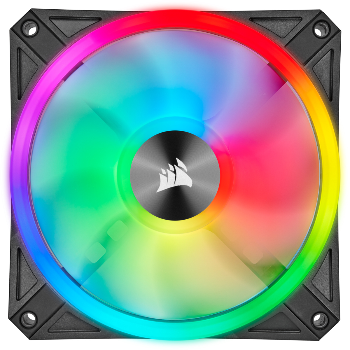 Corsair iCUE QL120 RGB Gehäuselüfter 12 cm PWM 1500 RPM Hydrauliklager RGB Schwarz/Grau