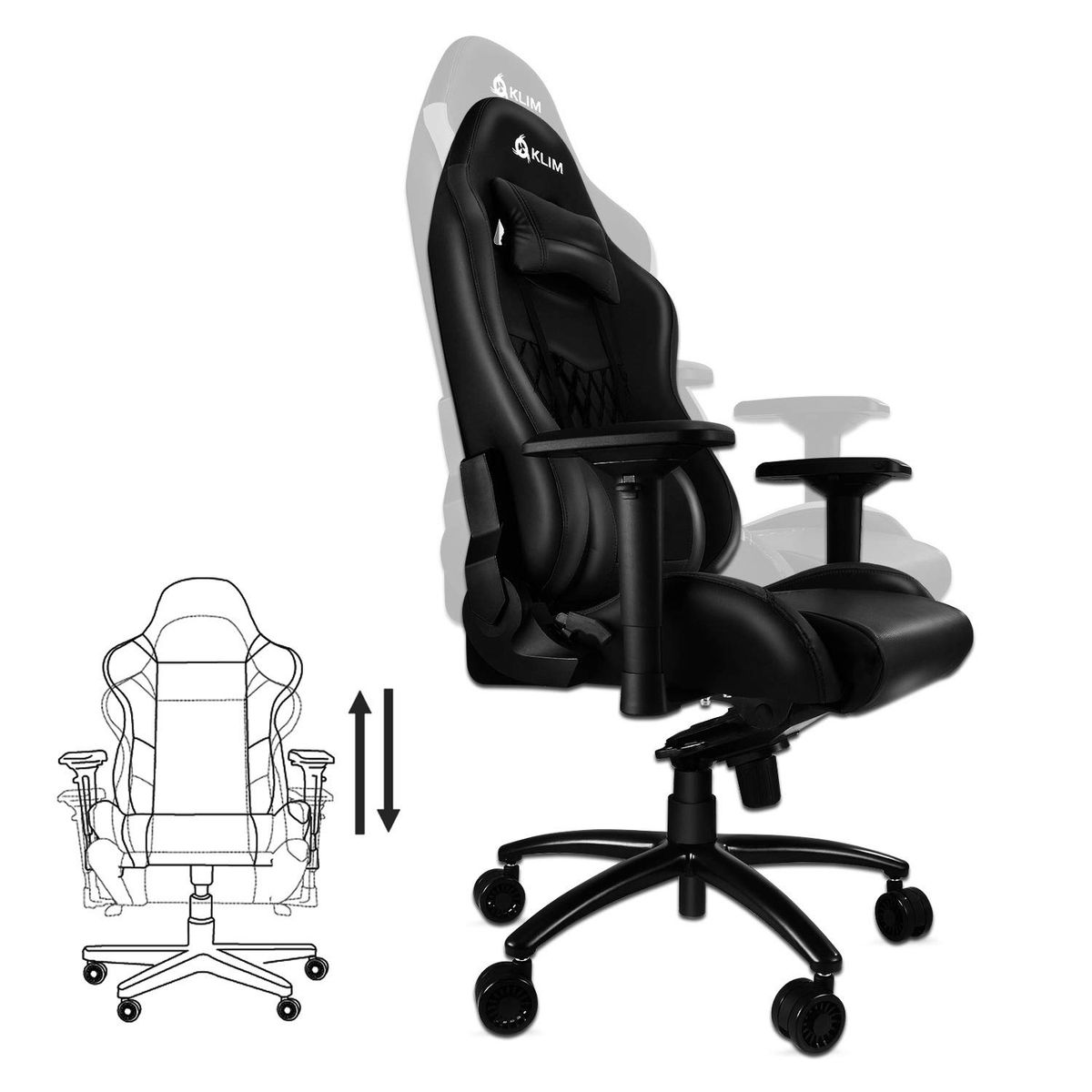 KLIM Esports Gaming Chair Fully Adjustable