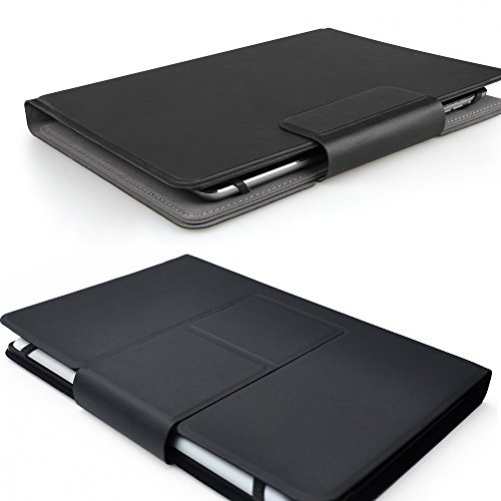 LEDELI Bluetooth Wireless Keyboard mit Schutzhülle Case Cover Tasche Hülle Etui für TrekStor für TrekStor SurfTab wintron 10.1 DE-Layout