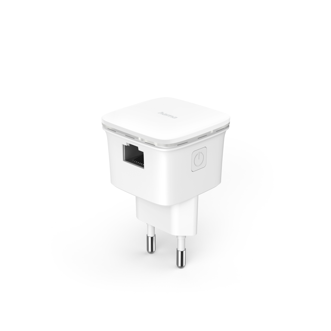 Hama N300 Netzwerk-Repeater 300 Mbit/s, WLAN 2,4 GHz Wi‑Fi 4 (802.11n), Ethernet, Weiß, EU Steckertyp C