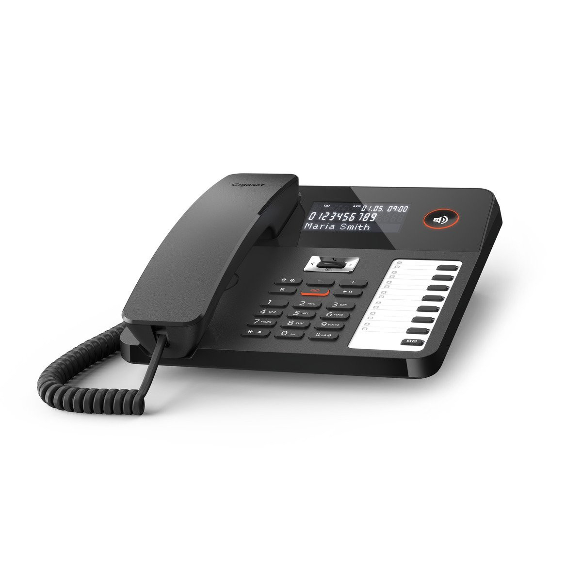 Gigaset DESK 800A Telefon Schwarz Anrufbeantworter Telefonbuch Tisch Wandmontage