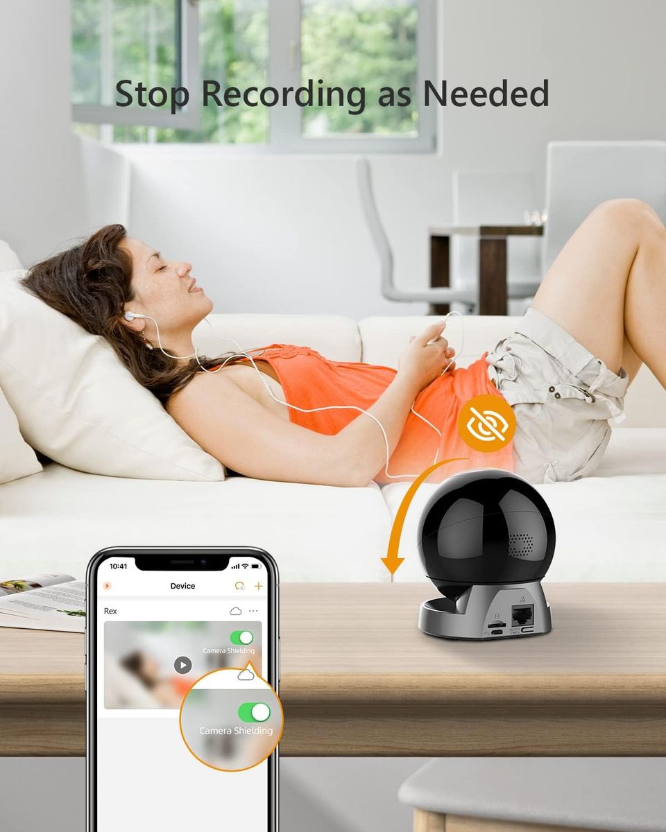 Imou WLAN IP Kamera Überwachungskamera 360°, Bewegungsverfolgung & Personenerkennung, Geräuscherkennung, Nachtsicht 10m, Alexa kompatibel, 4MP-Auflösung, 2-Wege-Audio, Datenschutzmodus, 2,4GHZ