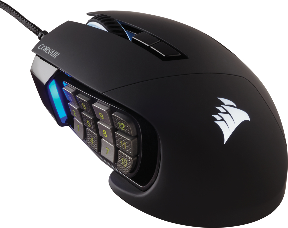 Corsair Scimitar RGB Elite Maus Gaming rechts USB Typ-A Optisch 18000 DPI