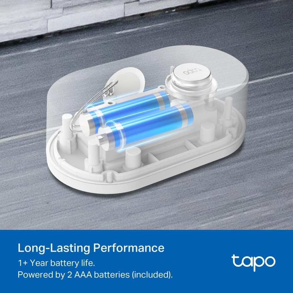TP-Link T300 Smarter Wasserleck-Sensor, Hub erforderlich, eingebaute 90Db einstellbare Sirene, Sensor & APP & Hub-Alarm, IP67 wasserdicht, Flexible Platzierung Sensor Smart Wasserlecksensor