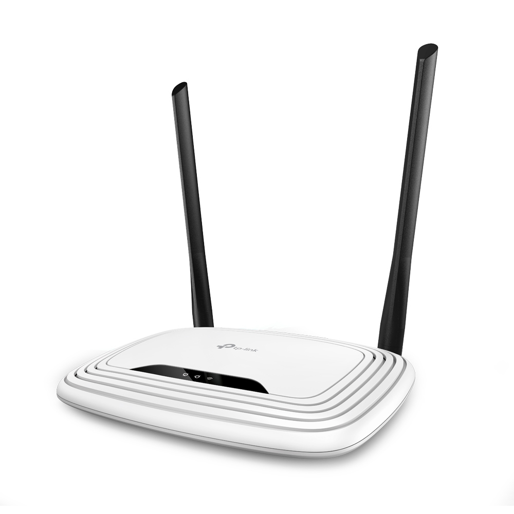 TP-Link TL-WR841N N300 WLAN Router (für Anschluss an Kabel-/ DSL-/ Glasfaser-Modem, 300 Mbit/s (2,4 GHz), WPS, Print/ Media/ FTP Server) Schwarz/Weiß