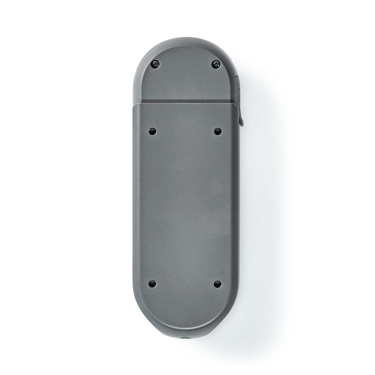 Nedis WIFICDP20GY Video-Türklingel mit Kamera, WLAN, Akku 5200 mAh, Nachtsicht, 180° Blickwinkel, SIP-Videoanruf, 1080 x 1080, Schwarz, IP54