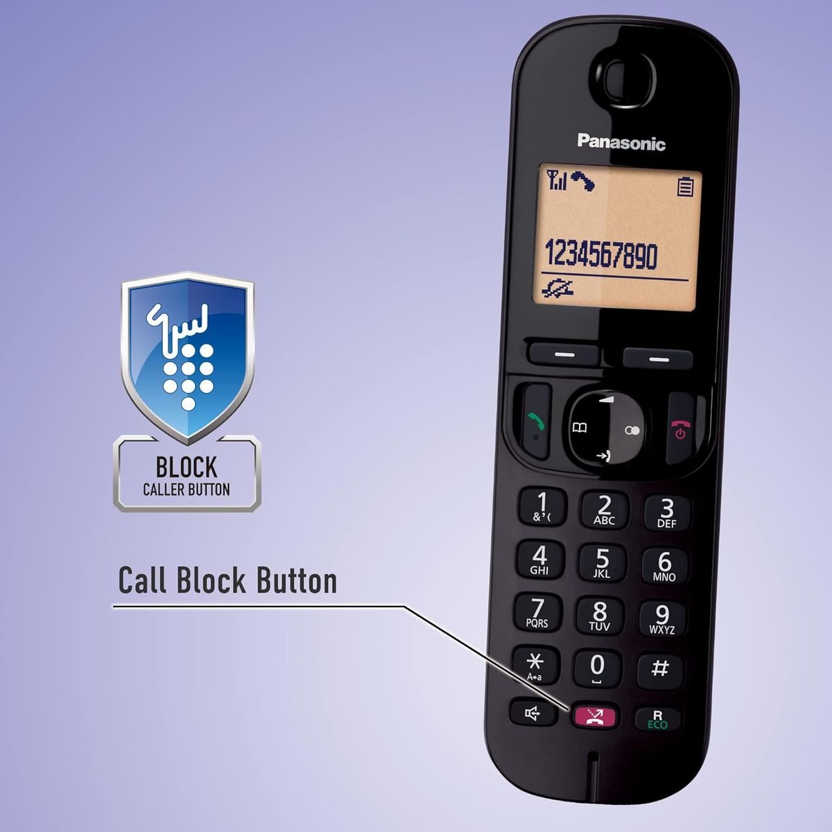 Panasonic KX-TGC263E Digitale Schnurlostelefone: 18-Minuten-Antwortmaschine, dedizierter Anrufblock-Button, ein leicht ablesbares Dot-Matrix-Display und eine Freisprecheinrichtung