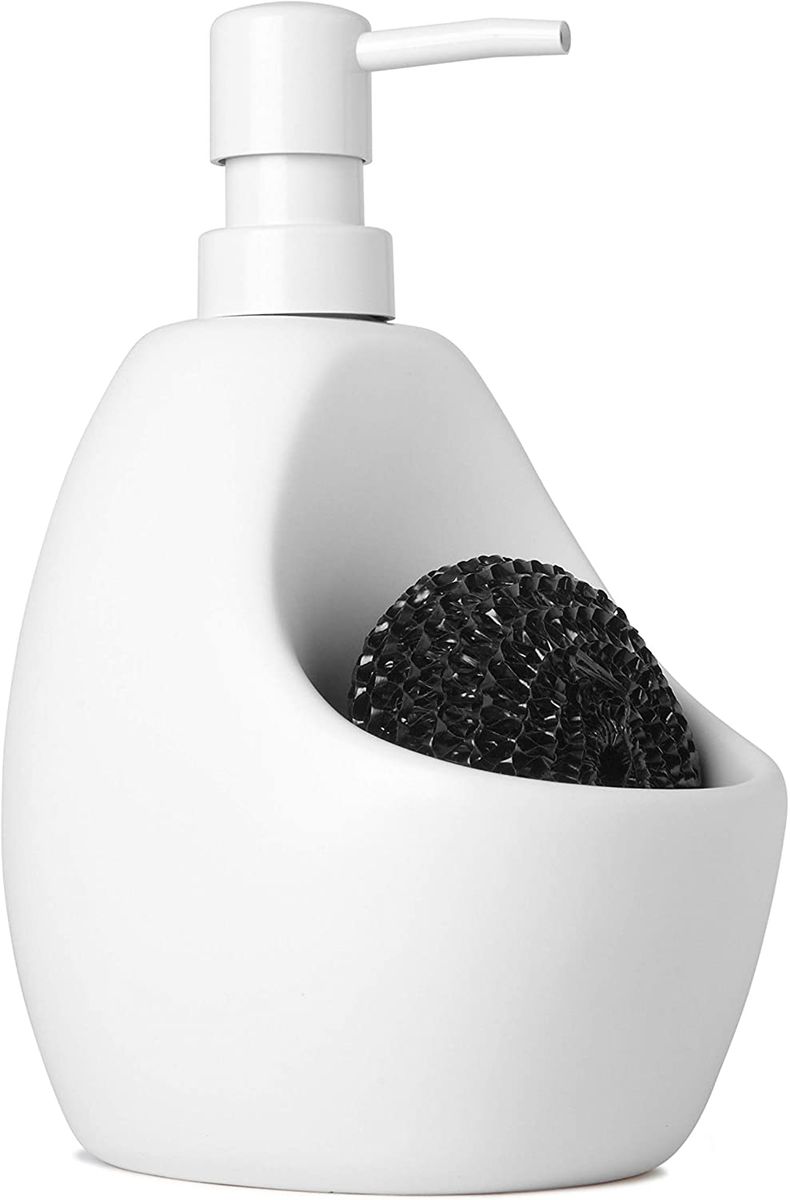 Umbra Joey Soap Pump and Scrubby Holder- White