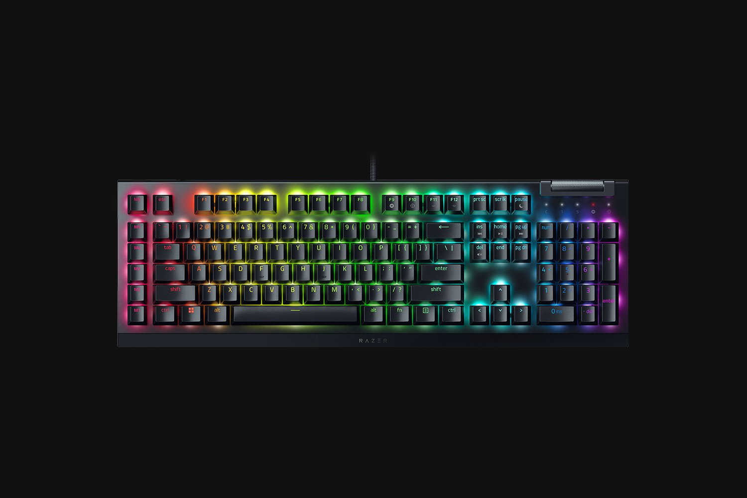 Razer BlackWidow V4 X Gaming Keyboard 6 Macro Keys Green Switches Chroma RGB DEU Layout QWERTZ