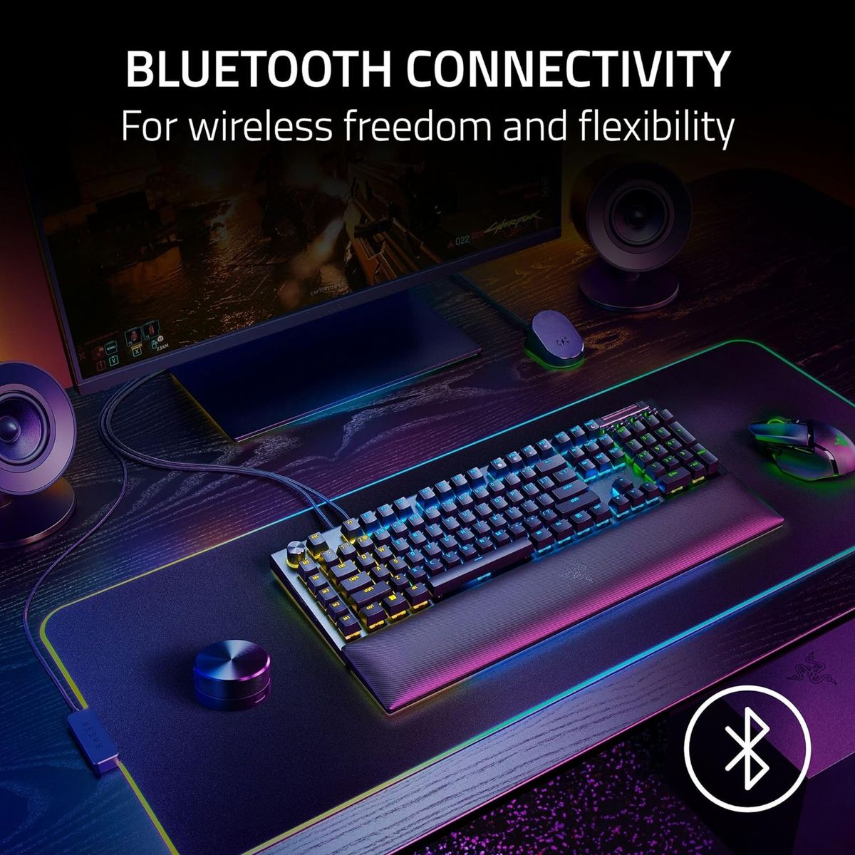 Razer Wireless Control Pod: Erweiterte Audiosteuerung für Nommo V2 & Leviathan V2 Lautsprecher - RGB-Lichtanpassung - drehbarer, anklickbarer Drehregler & Quellentaste - robuste Aluminiumlegierung - USB & Bluetooth Razer Wireless Control Pod: Erweiterte Audiosteuerung für Nommo V2 & Leviathan V2 Lautsprecher - RGB-Lichtanpassung - drehbarer, anklickbarer Drehregler & Quellentaste - robuste Aluminiumlegierung - USB & Bluetooth