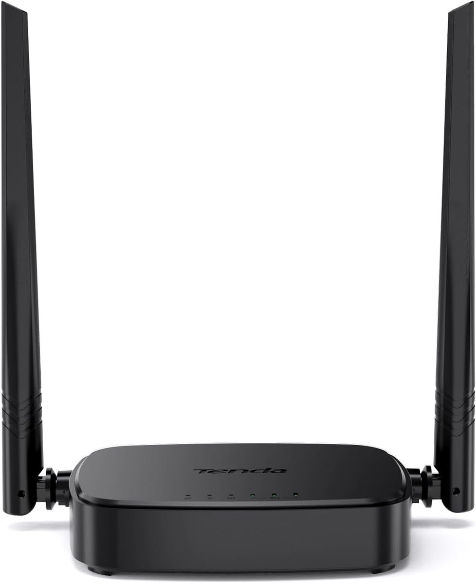 Tenda 4G03 Pro 4G LTE Router, WLAN Router für Nano-SIM-Karten (N300 CAT4, 150 Mbit/s im Download, 300 Mbit/s 2,4GHz) 2*4dBi Antennen, Plug & Play, Fast-Ethernet-Port, App, Router Modus, LED, Schwarz 4G03 Pro|Wi-Fi N300 CAT4
