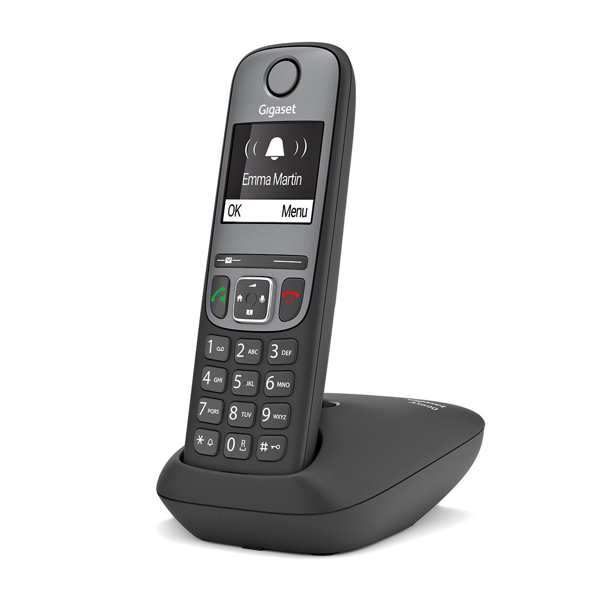 Gigaset AS690 Analoges/DECT-Telefon Anrufer-Identifikation Schwarz, Grau IT
