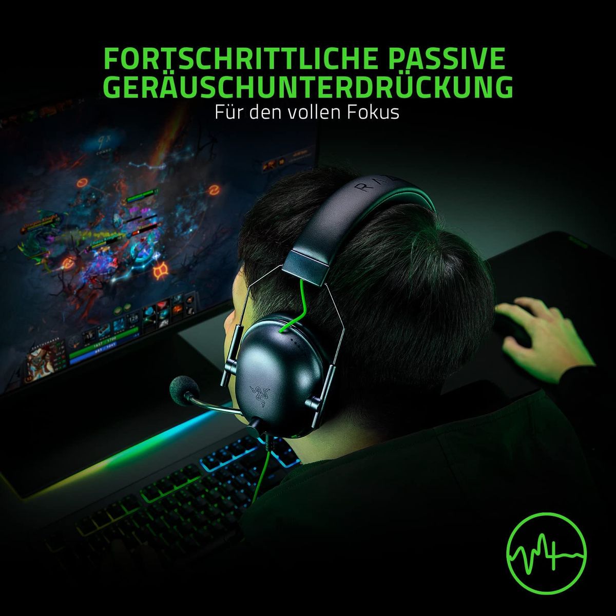 Razer BlackShark V2 X USB Gaming Headset Virtual 7.1 Surround-Sound for PC Black