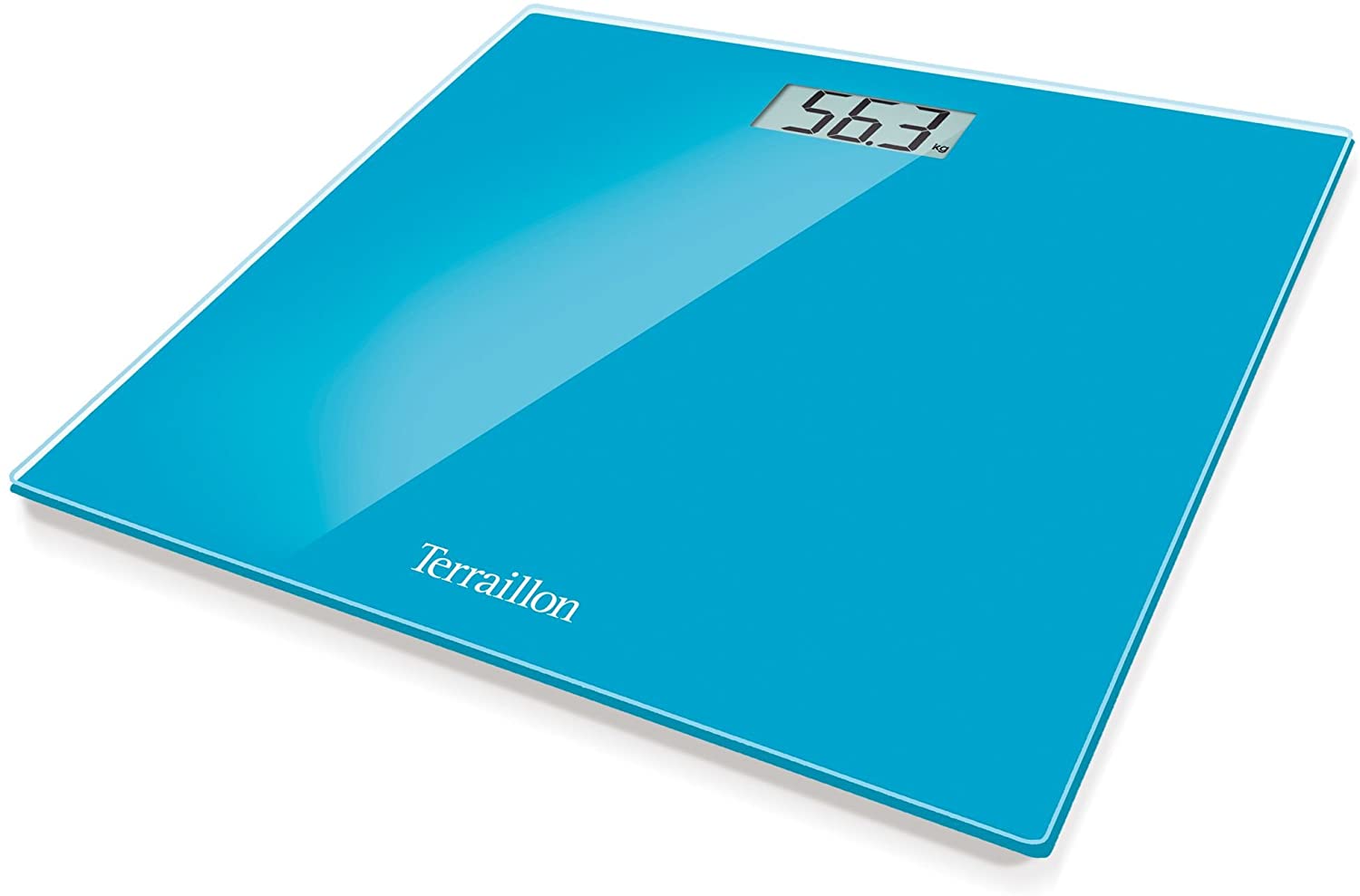 Terraillon Electronic Personal Scale, Ultra Flat, Auto On/Off, Large LCD Display, 150kg, TX1500, Blue