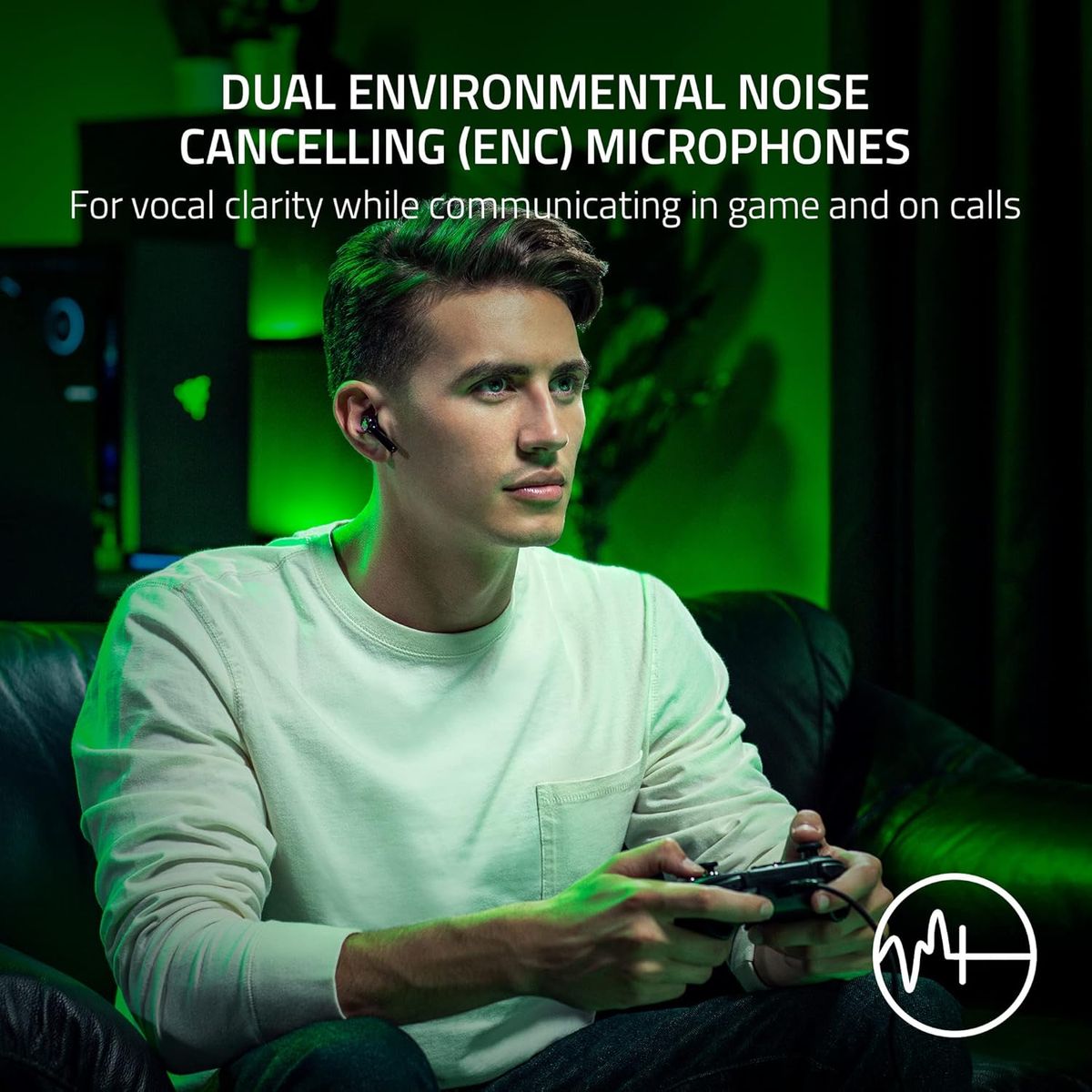 Razer Hammerhead HyperSpeed Wireless Multi-Platform Gaming Earbuds für Xbox Series X|S, Xbox One, PC, Mobile: ANC - Mikrofon mit Geräuschunterdrückung - Bluetooth 5.2 - RGB Chroma