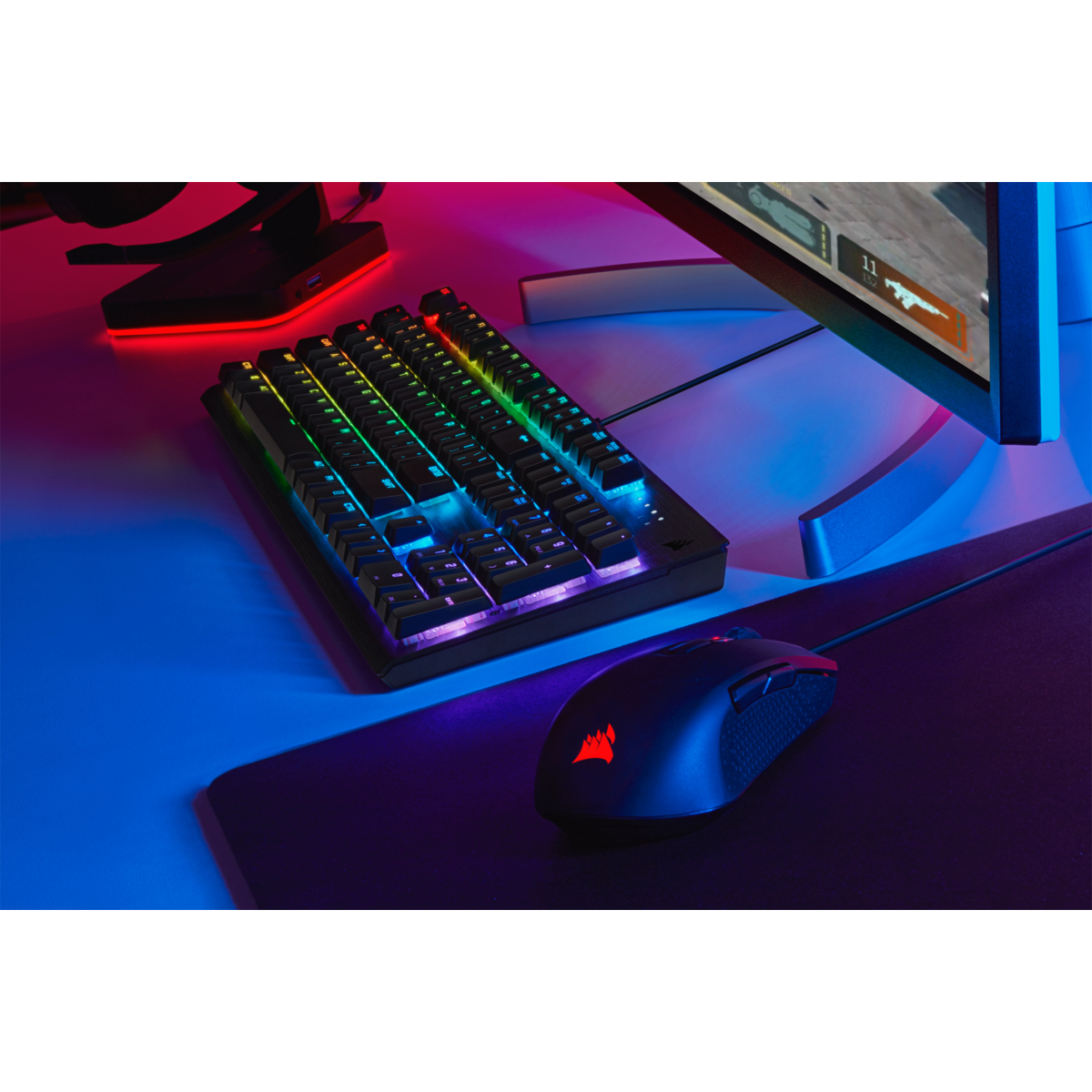 Corsair K60 RGB PRO Low Profile Tastatur Gaming USB Schwarz