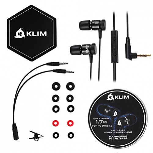 KLIM Fusion 3.5mm High Quality Audio In-Ear Kopfhörer schwarz