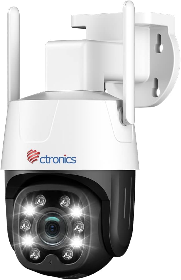 Ctronics 780 4G SIM-Überwachungskamera Außen PTZ 355°/90° Personenerkennung Farb-Nachtsicht 2-Wege-Audio TF-Karten-Slot IP66
