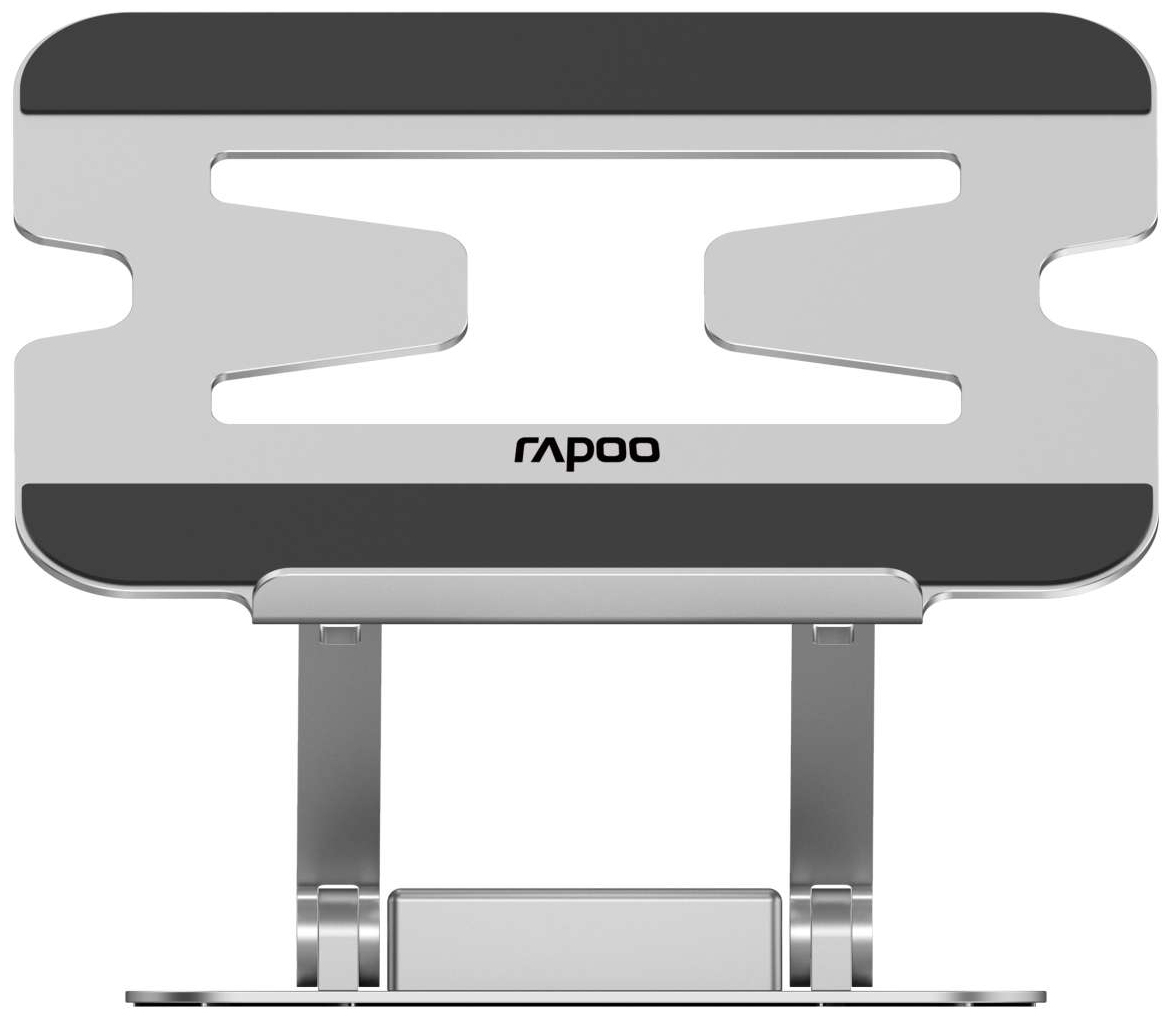 Rapoo UCS-5001 Laptop-Ständer mit magnetisch Abnehmbarer Dockingstation (1x HDMI, 1x LAN/Ethernet, 2X USB-A, 1x USB-C) USB-C Hub im Aluminium Design PC & Mac - Silber