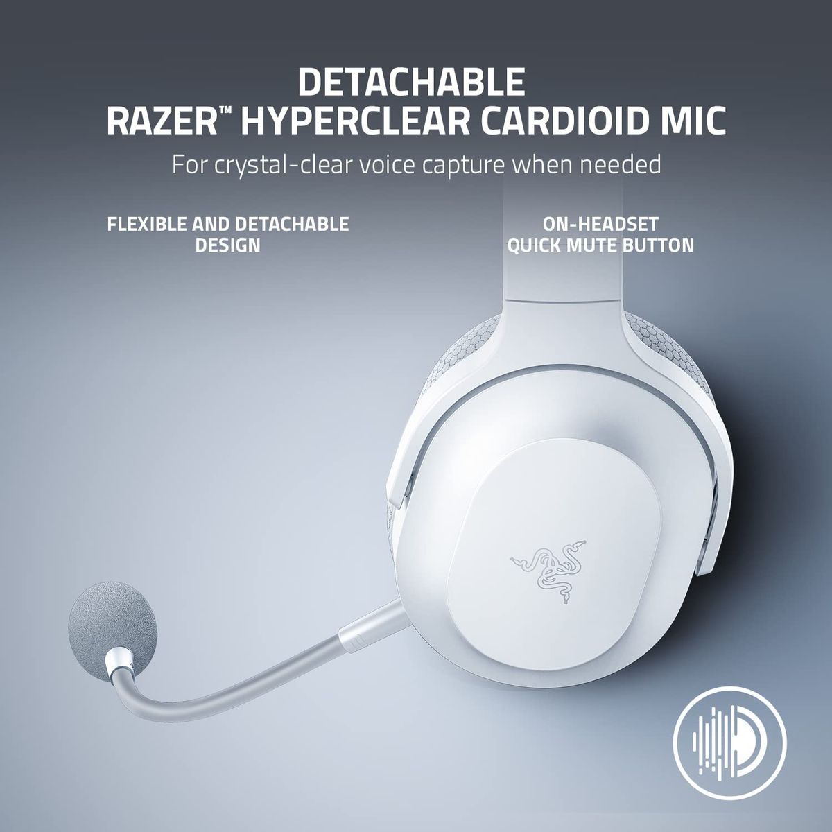 Razer Barracuda X Gaming & Mobile Headset Dual Wireless + 3.5mm Virtual 7.1 Surround-Sound Multi-Plattform Mercury