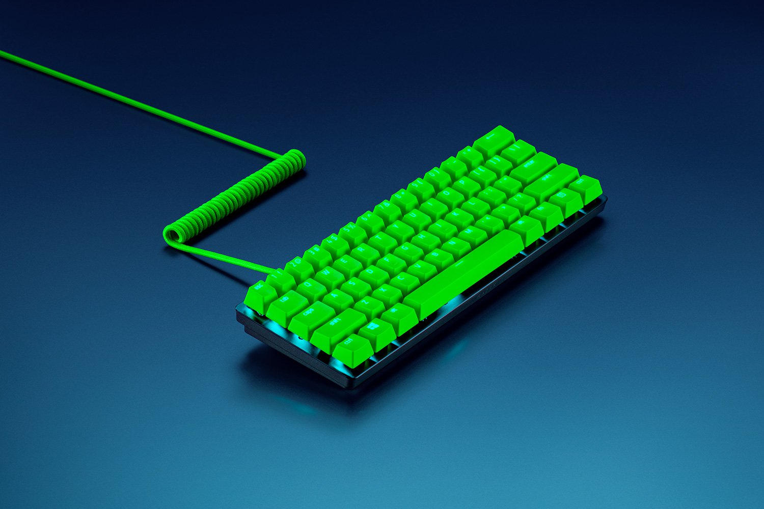 Razer PBT Keycap & Spiralkabel Upgrade-Set 120 Tasten Green USA Layout QWERTY