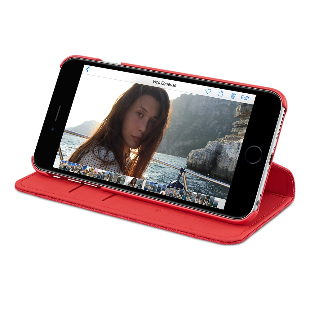 logitech Handy-Schutzhülle 11,9 cm (4.7 Zoll) Geldbörsenhülle für iPhone 6/6s Rot