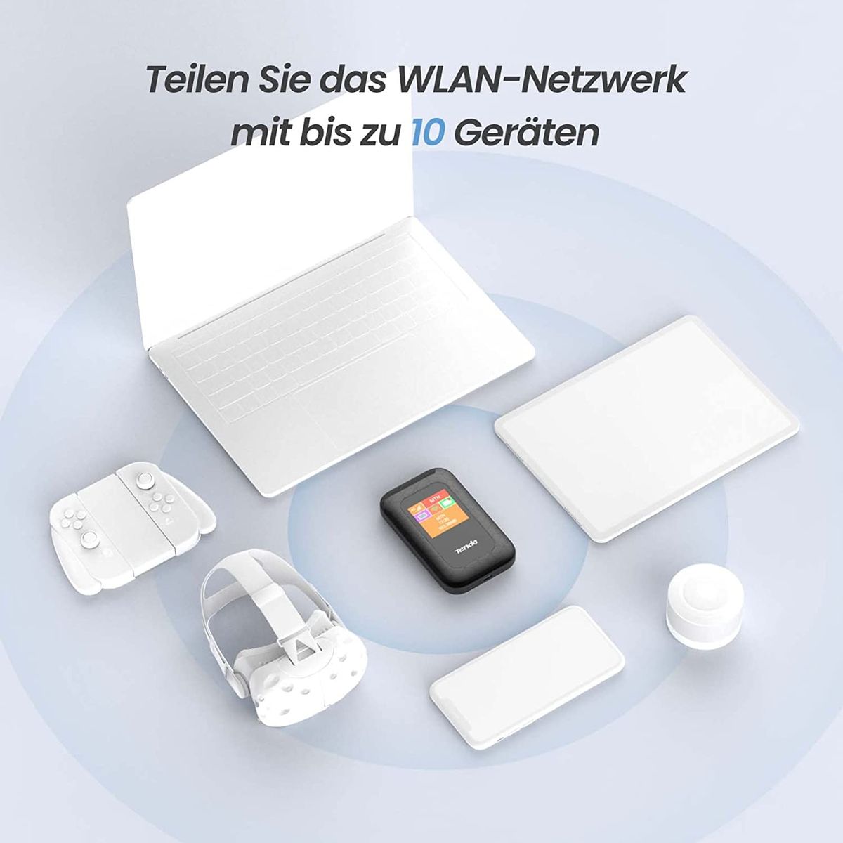Tenda 4G185 Mobiler WLAN Router (4G/LTE bis zu 150Mbit/s Download, 50Mbit/s Upload, Hotspot, Cat.4), 2100mAh Akku, Plug & Play, kompatibel mit Allen SIM Karten, Mehrfarbig Tenda 4G185 Mobiler WLAN Router (4G/LTE bis zu 150Mbit/s Download, 50Mbit/s Upload, Hotspot, Cat.4), 2100mAh Akku, Plug & Play, kompatibel mit Allen SIM Karten, Mehrfarbig