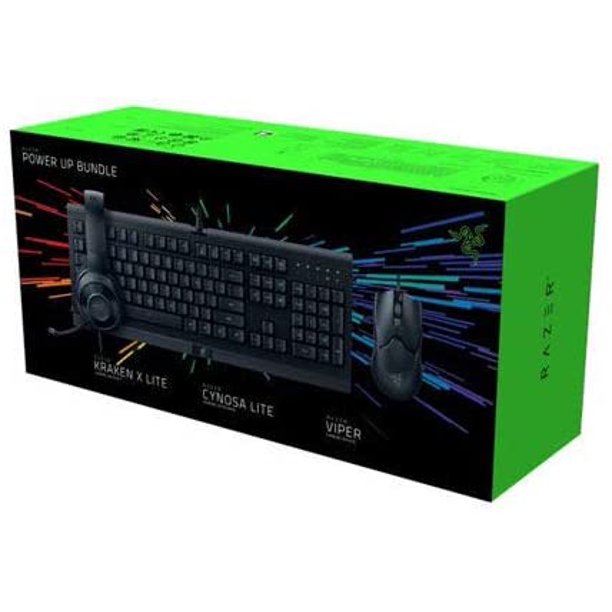 Razer Power Up Gaming Bundle Cynosa Lite + Viper + Kraken X Lite ESP Layout - QWERTY