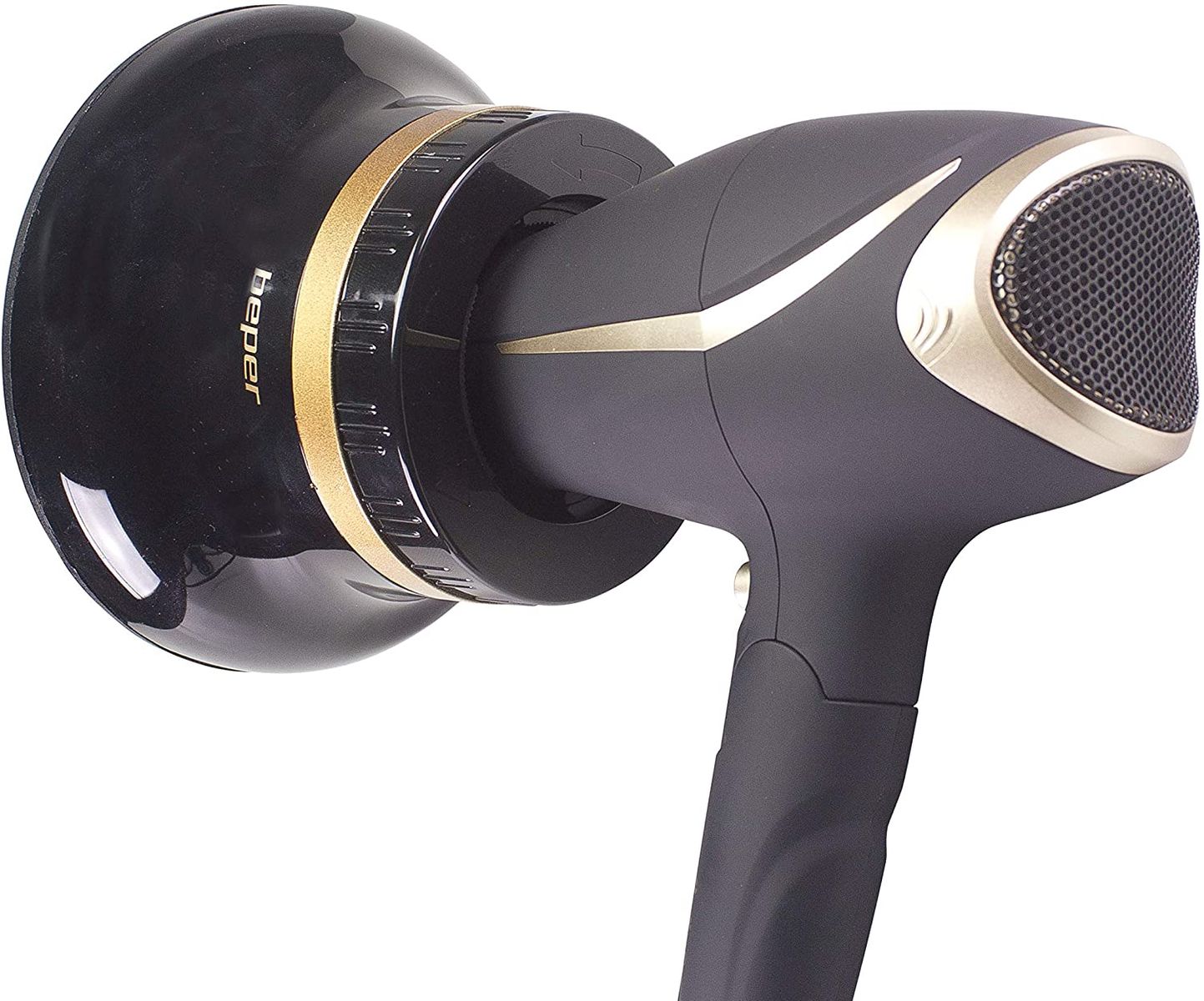 BEPER C301ABE001 Universal diffuser for curly and curly hair, without curly hair, suitable for all hair dryers, black.