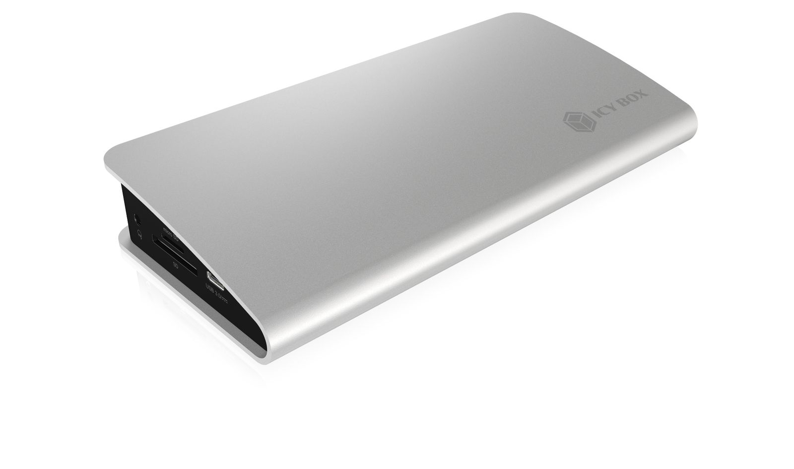 ICY BOX IB-DK2408-C Dockingstation USB Type-C, USB 3.2 Gen 1, HDMI & DisplayPort 4K@60, Gigabit LAN, Kartenleser, 100W PD, Schwarz/Silber, EU