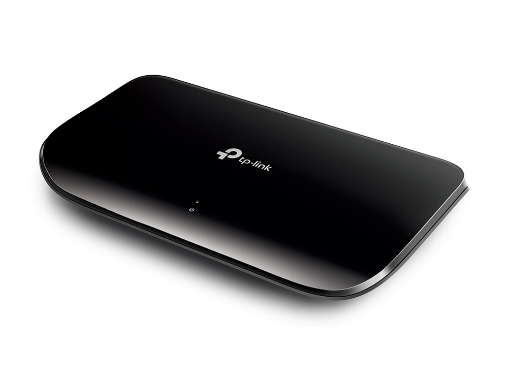 TP-Link TL-SG1008D 8 Port Gigabit Ethernet LAN Switch(Plastik, Plug-n-Play, Auto-MDI/MDIX, bis zu 80 Prozent Energie einsparen,lüfterlos) Schwarz