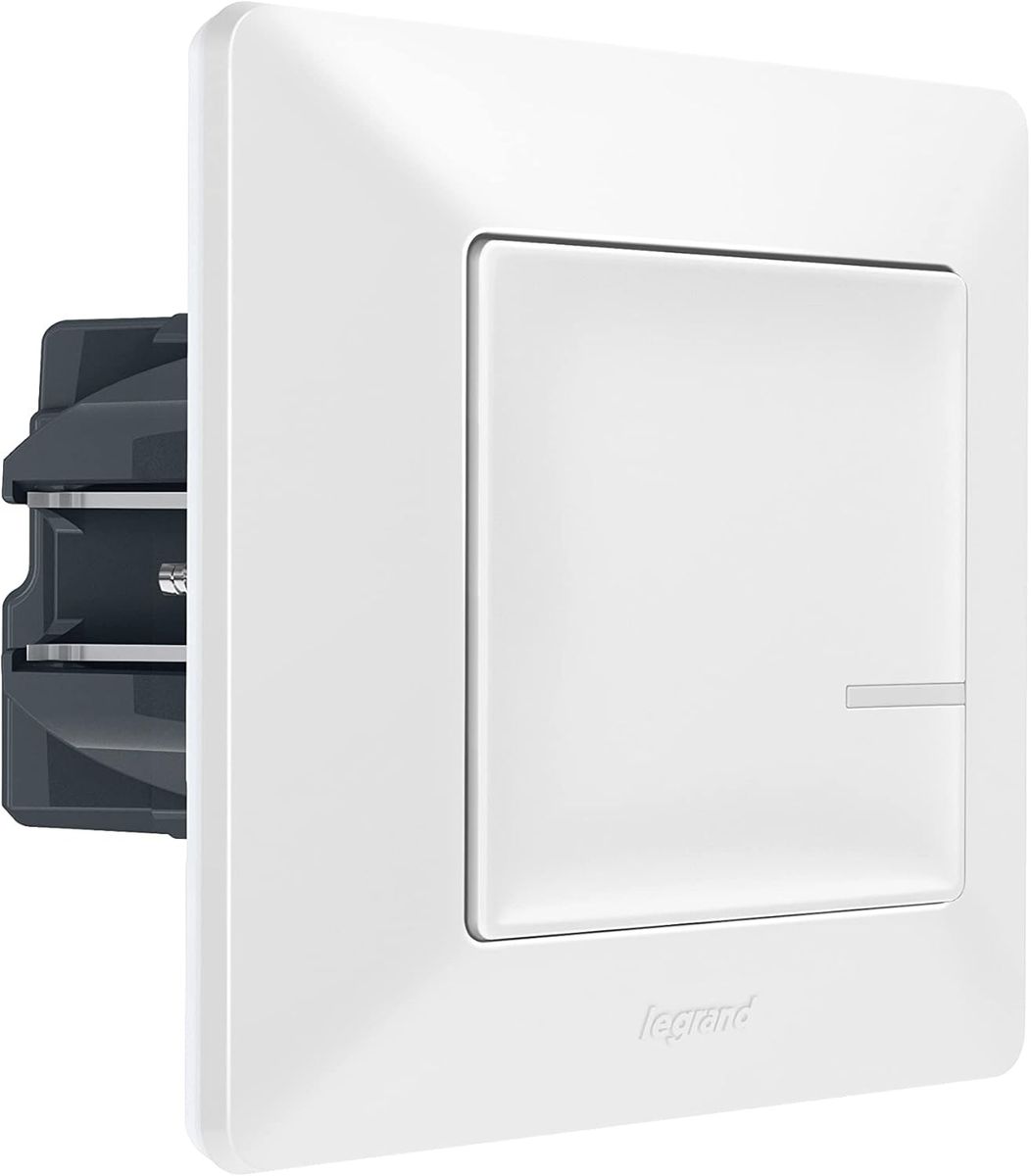 Legrand 752184 Valena Life with Netatmo Funk-Lichtschalter, Dimmer-Option, Smart Home Schalter, 5–300 W, Ultraweiß