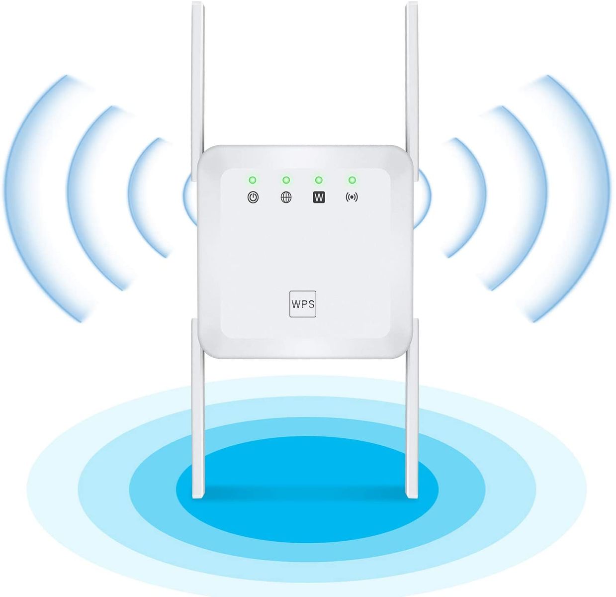 Agedate WLAN Amplifier WLAN Repeater 1200Mbps DualBand (5G/867Mbps+2.4G/300Mbps) WiFi Extender 4 Antennas 360 Full Coverage with AP/Repeater Mode