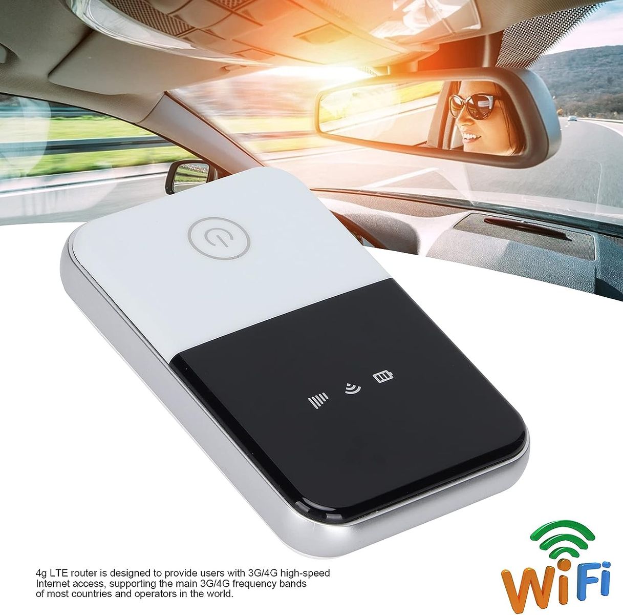 Garsentx Mobiler WLAN Router, Mobiler WLAN Router mit SIM Karte, 2100mAh, Mobiler Hotspot für 10 Geräte 3G/4G Wireless Reise WLAN Router Amerika Version Entsperrter Drahtloser Mobiler Hotspot MF-935D-L