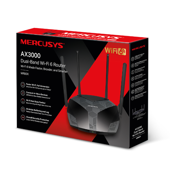 Mercusys MR80X WLAN-Router Gigabit Ethernet Dual-Band