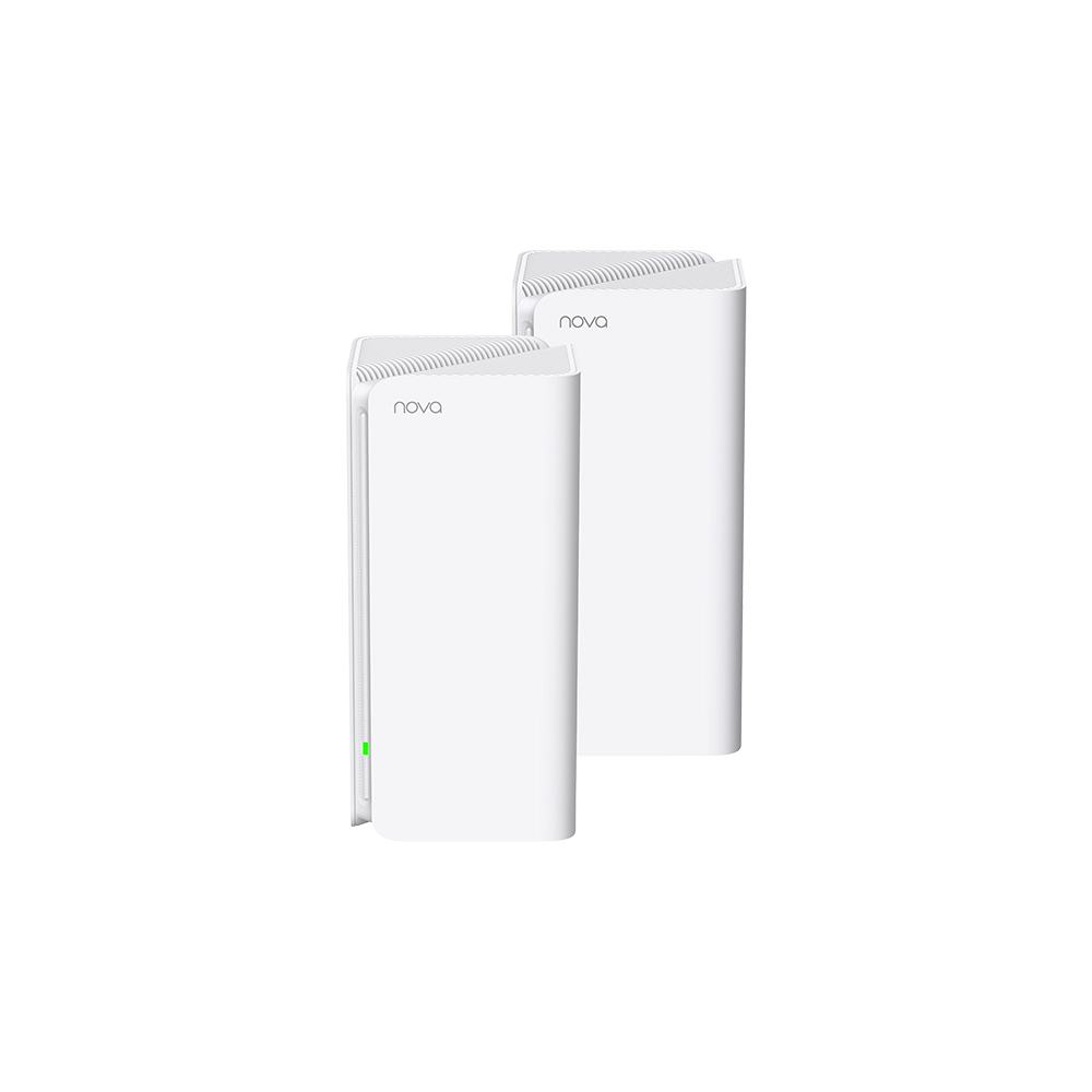 Tenda MX15 Pro (2-Pack) Mesh WLAN-System, Wi‑Fi 6, Dual-Band 2,4/5 GHz, 4804 Mbit/s, 3x LAN, 6 interne Antennen, Weiß, EU-Stecker Typ C