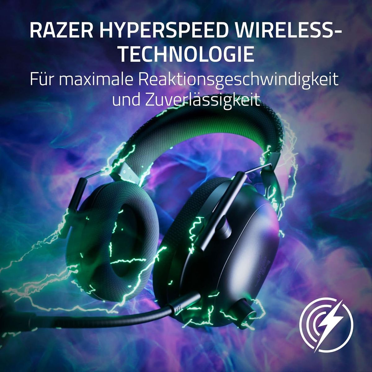 Razer Blackshark V2 Pro (Playstation) - Kabelloses Konsolen E-Sport Headset für PS5 (Triforce 50mm Treiber, HyperSpeed Wireless, FPS-Audioprofile, abnehmbares HyperClear Mikrofon) Schwarz BlackShark V2 Pro | Playstation Schwarz